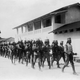 Locally recruited troops under German command in Dar Es Salaam, Tanzania, then part of German East Africa, circa 1914.